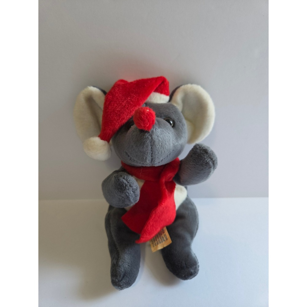 DanDee Collector's Choice Bean Bag Friends Christmas Mouse Plush Santa Hat Scarf